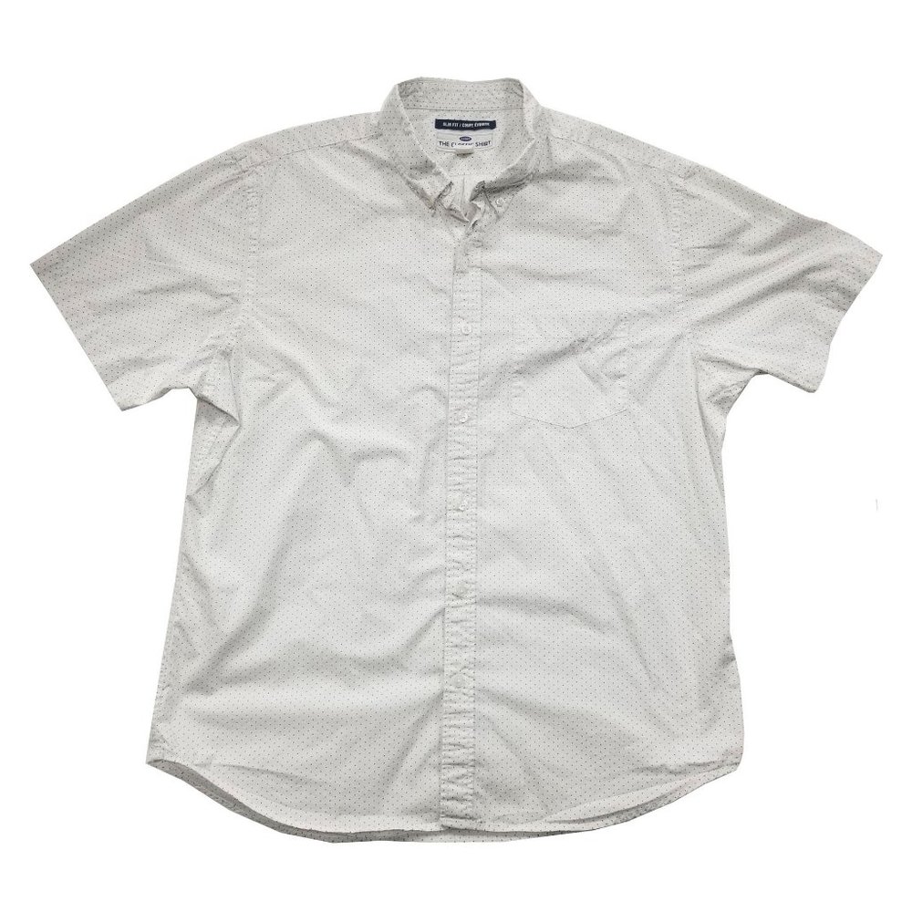 Old Navy White & Dark Gray Dots 100% Cotton XL